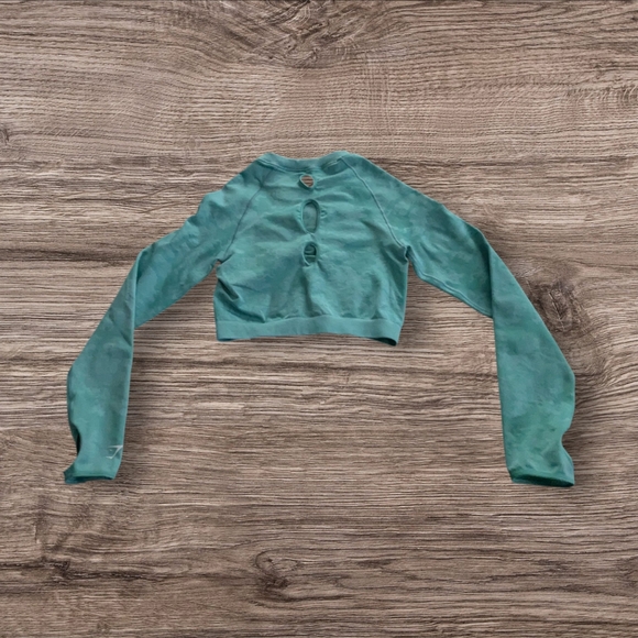Gymshark Teal Long Sleeve Crop Top - Picture 4 of 4